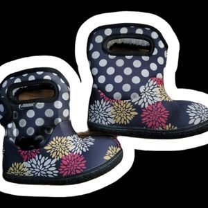 Bogs Baby Pompon Dot Toddler Girl Boots -10° Sz 7